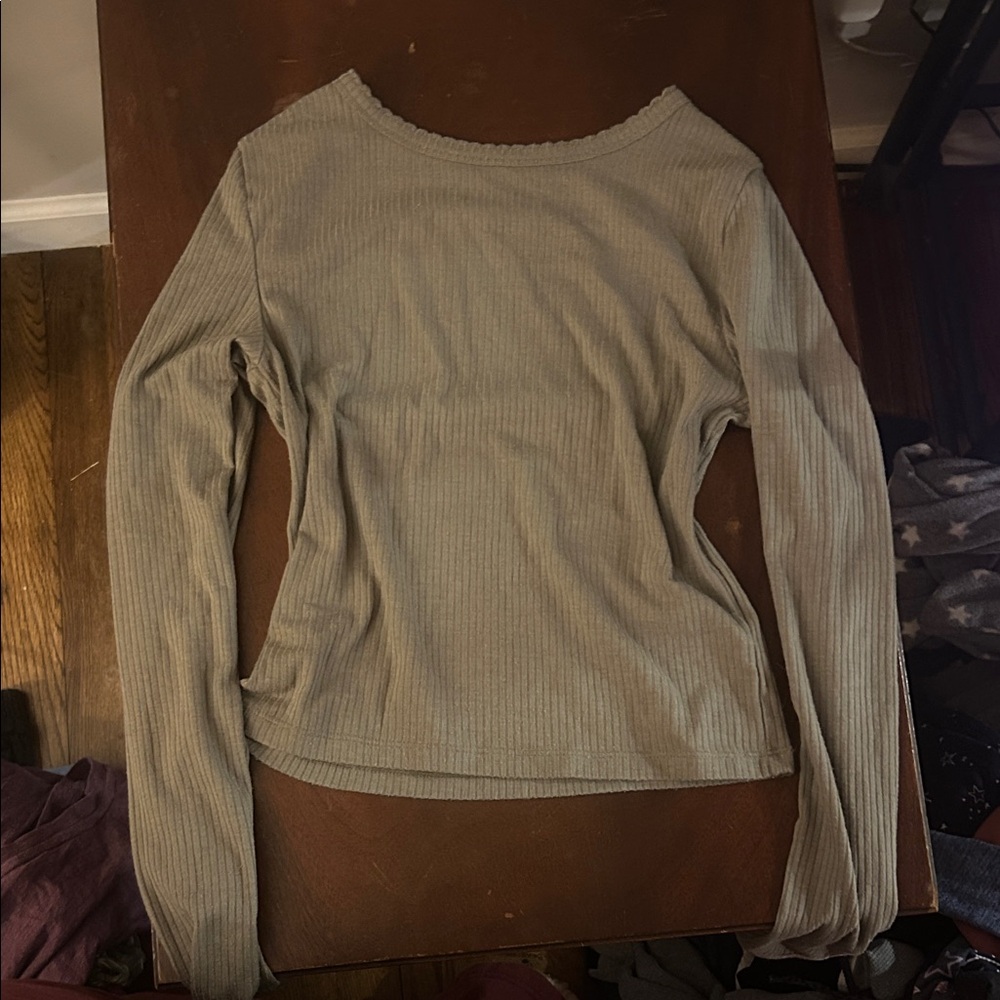 Ribbed Long Sleeve Top